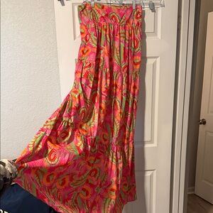 Show Me Your MuMu Colorful Peacock Maxi Dress